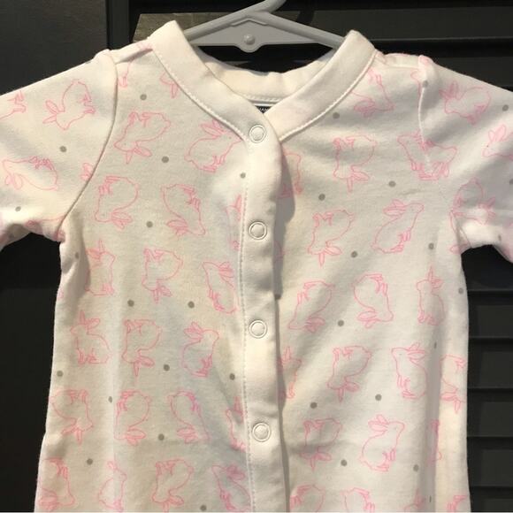 Janie and Jack Easter White and Pink Bunny Onesie, Size 0-3 Months New with Tags - Picture 4 of 10